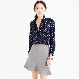 ⭐ j. crew perfect shirt in foil dot